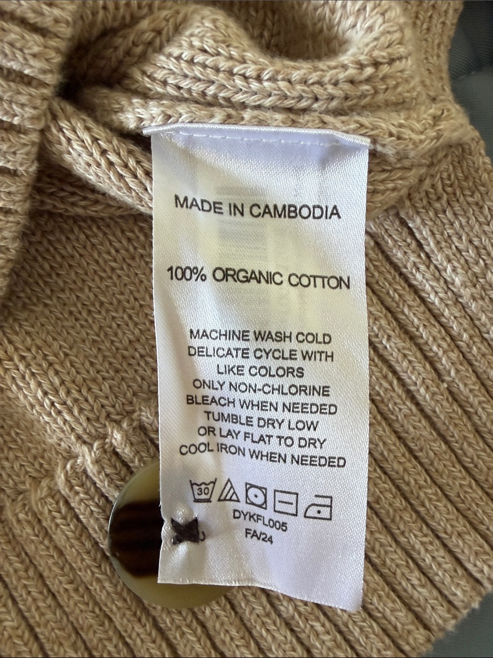 Quince 100% Organic Cotton Button-Front Women's Sweater - Picture 9 of 9